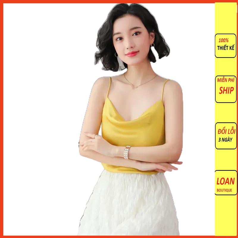 Áo Hai Dây Cổ Đổ Lụa Satin Cao Cấp _CHẤT ĐẸP CAM KẾT