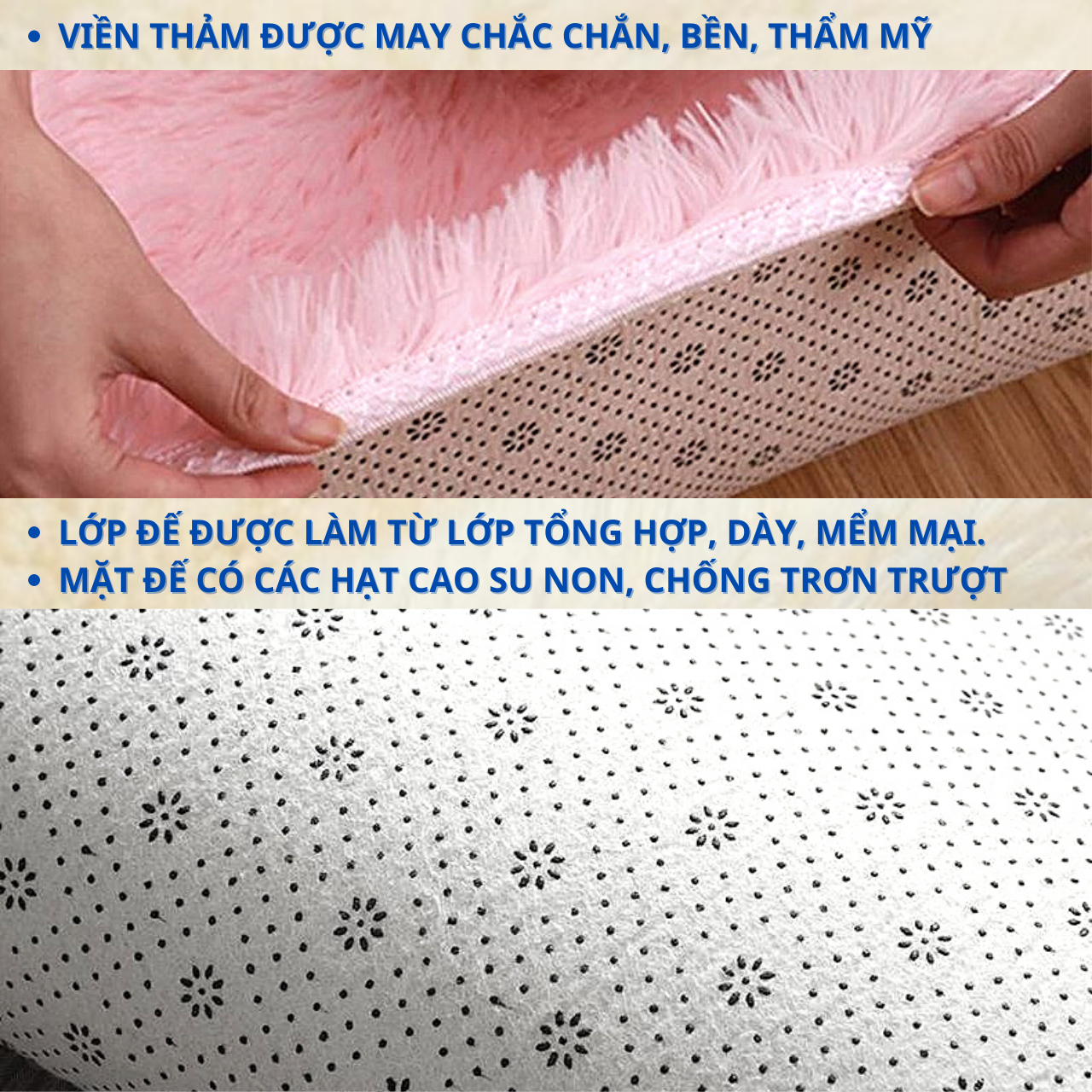 Thảm Lông 1m2 x 1m6, 1m6 x 2m, 1m6 x 2m3 Trải Sàn Sang Trọng, Hiện Đại cho Phòng Khách, Ngủ, Chụp Hình và Các Sự Kiện