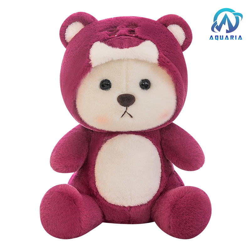 Gấu Bông Gối Ôm Thú Bông, Nhồi Bông Lena Đội Mũ Cosplay Lotso Siêu Dễ Thương Hot Hit 28cm