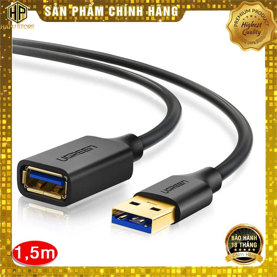 Dây nối dài USB Ugreen 30126 dài 1,5m chuẩn USB 3.0 chính hãng - Hàng Chính Hãng