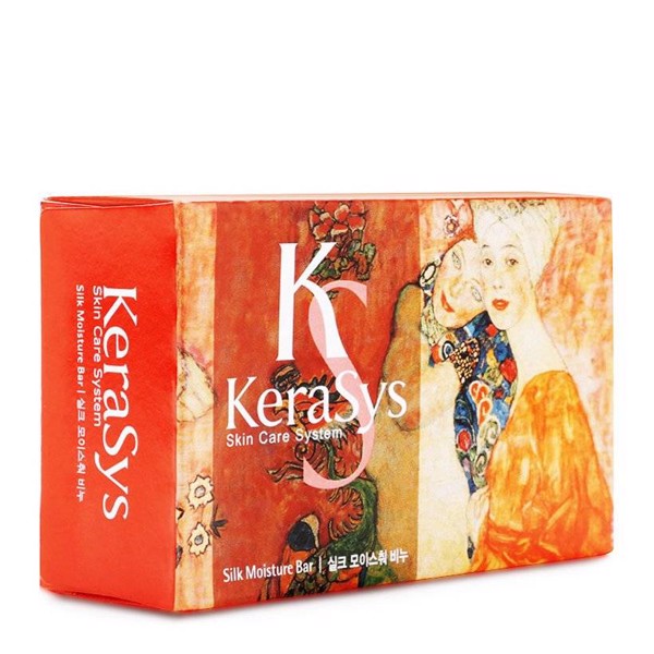 Xà bông tắm dưỡng da Kerasys Silk Moisture Hàn Quốc 100g - Danh cho da khô [Thêm móc khoá]