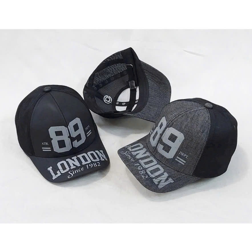 Mũ lưỡi trai, nón kết nam nữ LONDON 89 Phối lưới vải Kaki đẹp Form chuẩn ( Caps )
