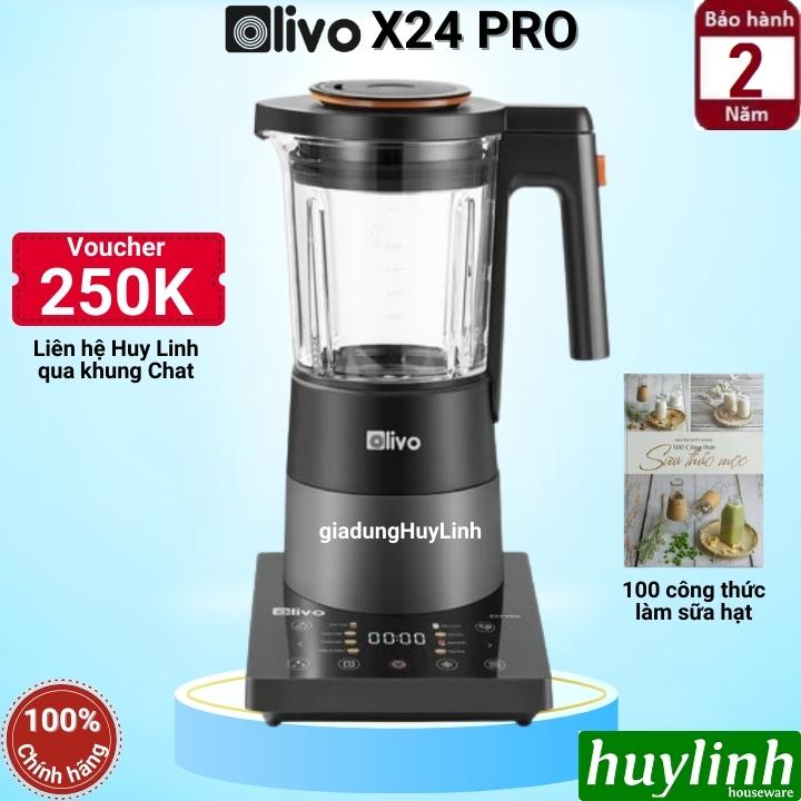 Máy xay nấu sữa hạt Olivo X24 PRO - 1.75 lít - 2100W - Tặng sách công thức - Hàng chính hãng