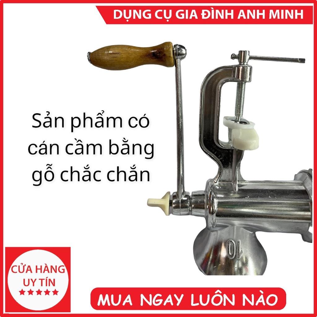 Máy xay thịt bằng tay kẹp bàn inox