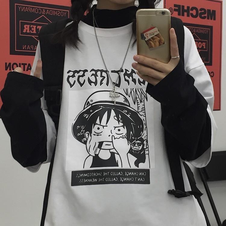 Hình ảnh  Áo thun form rộng unisex Luffy