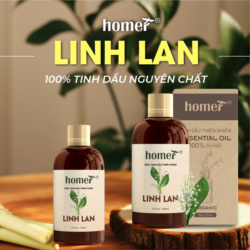 Tinh Dầu Linh Lan Homer 100ml - Chính Hãng, Đạt Chuẩn Kiểm Định Cao Cấp - Tinh Dầu Xông Thơm Phòng, Thư Giãn, Khử Mùi hiệu quả