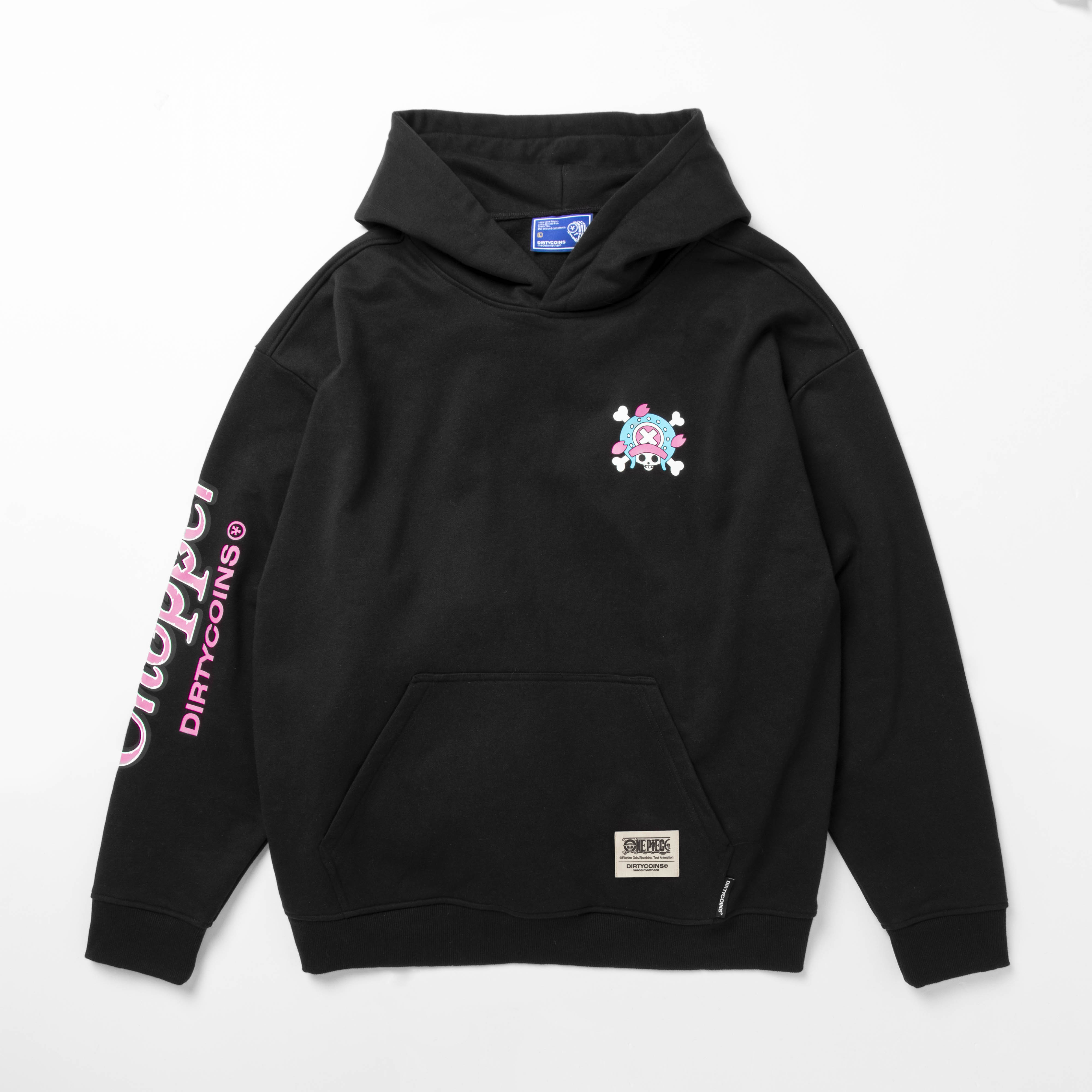 Áo Khoác DirtyCoins x One Piece Chopper Hoodie - Black