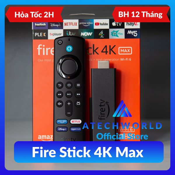 Thiết Bị Amazon Fire TV Stick 4K MAX (Kèm Alexa Voice Remote Gen 3) - Hàng Nhập Khẩu