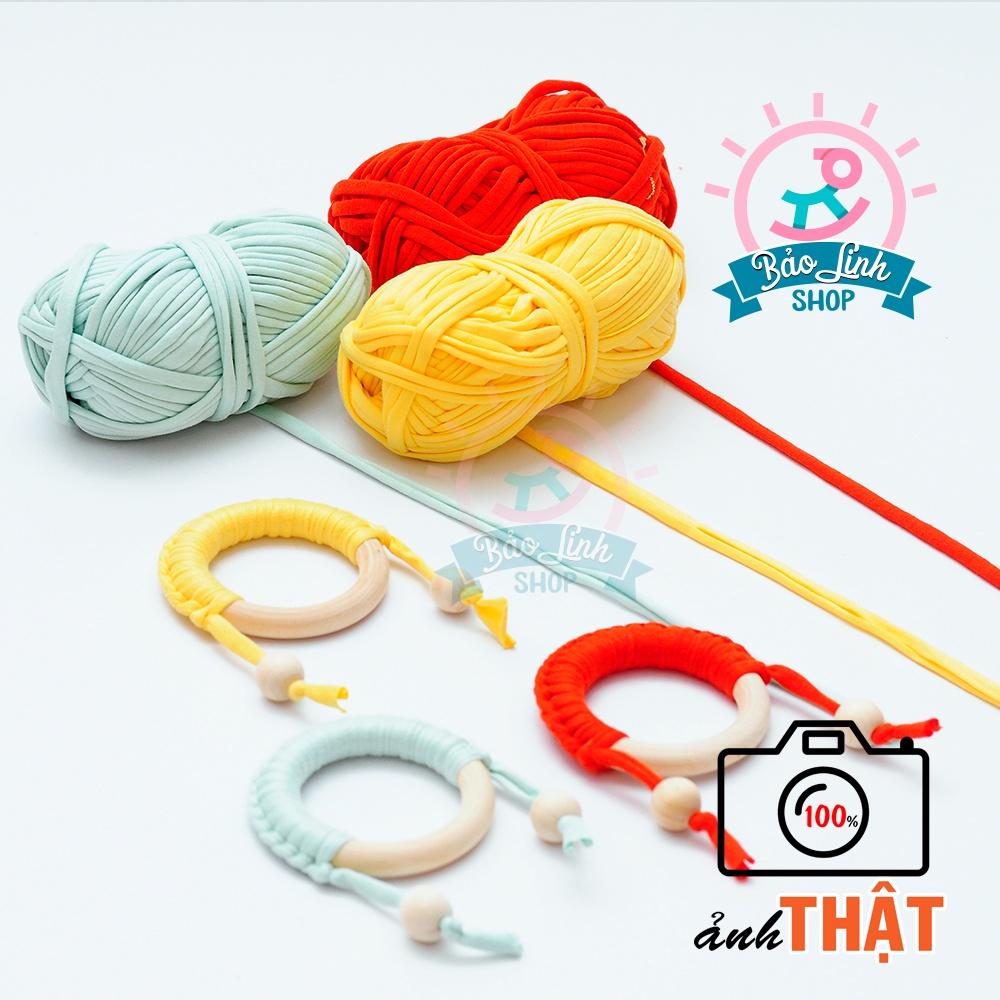 Đồ chơi cho trẻ sơ sinh 3-6 tháng - Vòng gỗ handmade tập cầm nắm, gặm nướu giảm ngứa lợi
