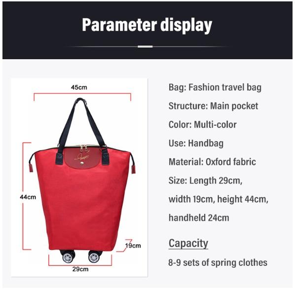 Túi quai xách du lịch có bánh xe di chuyển 2in1 Hand Bag