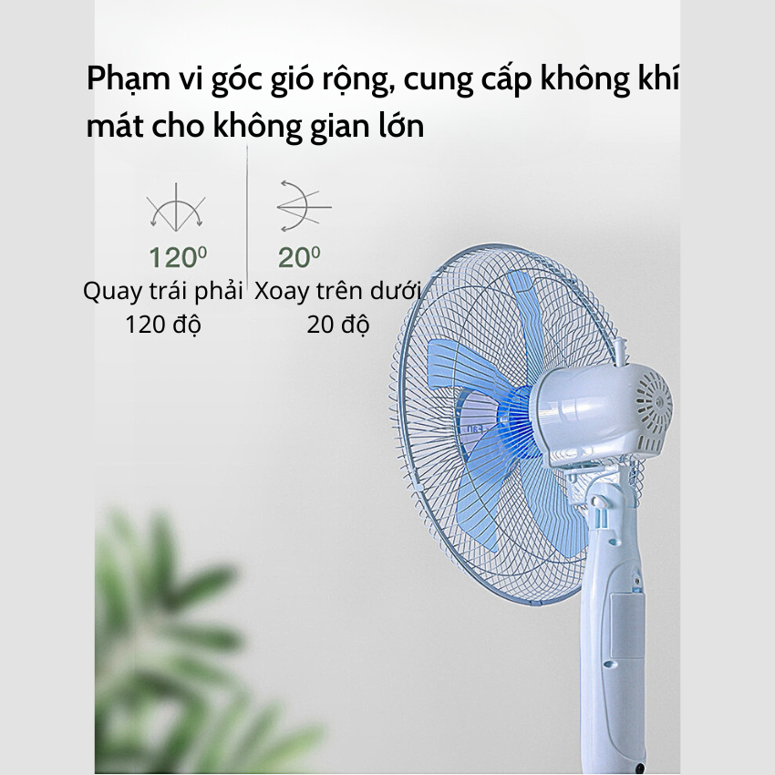 Quạt Tích Điện Năng Lượng Mặt Trời 16inch Pin Dùng Đến 11h tuổi thọ pin dài, Quạt Cây Năng Lượng Mặt Trời 2 chế độ sạc tiện lợi -CÓ ẢNH THẬT SẢN PHẨM