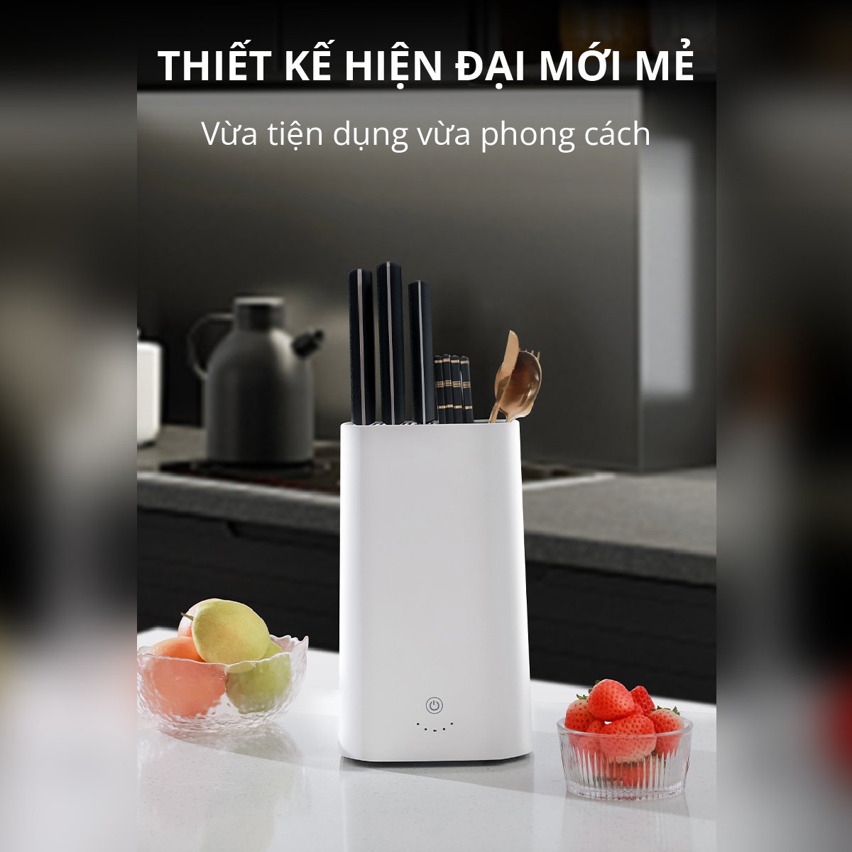 Máy sấy diệt khuẩn muỗng đũa dao kéo Mishio MK379 - Hàng chính hãng