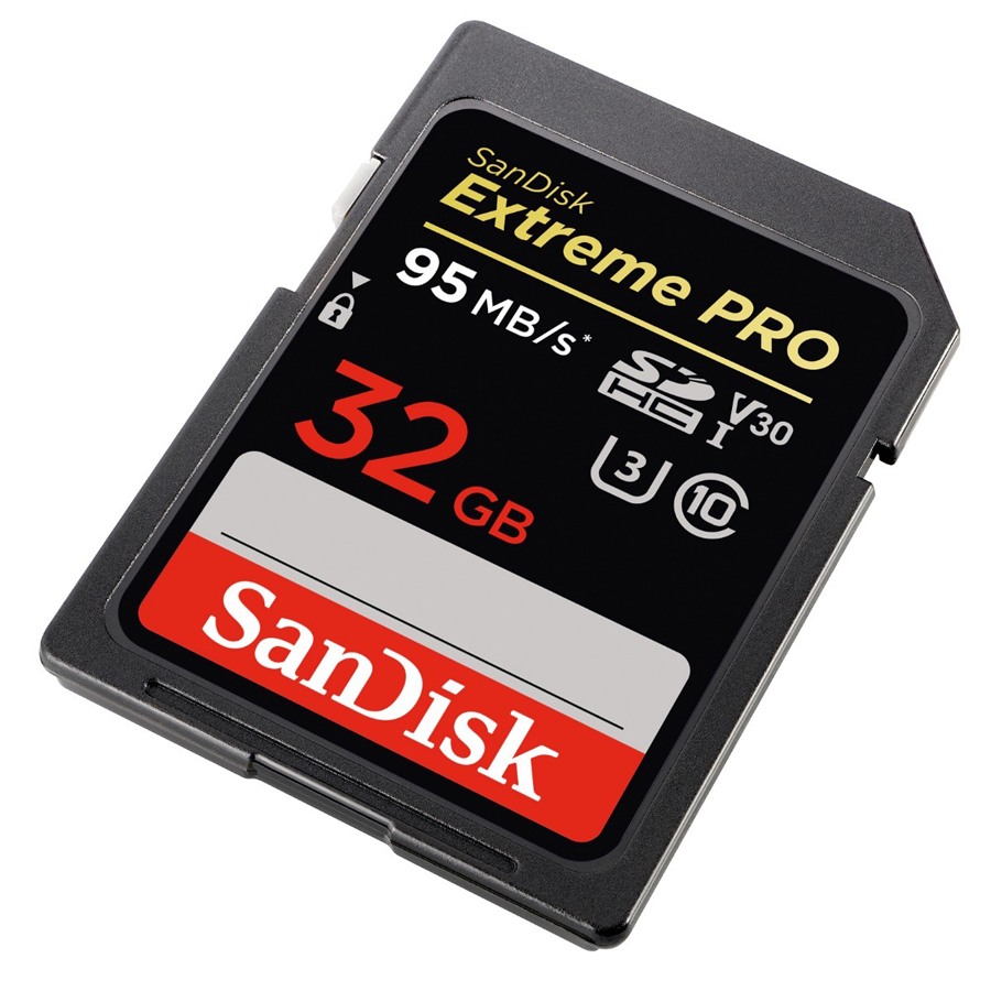 Thẻ nhớ SanDisk 32GB Extreme Pro SDHC V30 95MB/90 MB/s - Hàng Chính Hãng