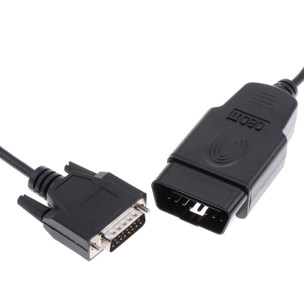 Xe Hơi OBD II 2 16Pin Để DB15 15Pin Chẩn Đoán Nối Dài Convertor Cáp