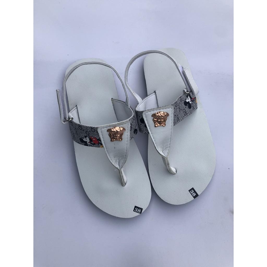 sandals nữ ( đế trắng quai hậu micky xám phối trắng ) size từ 34 đến 41 nữ khác size ib chọn thêm