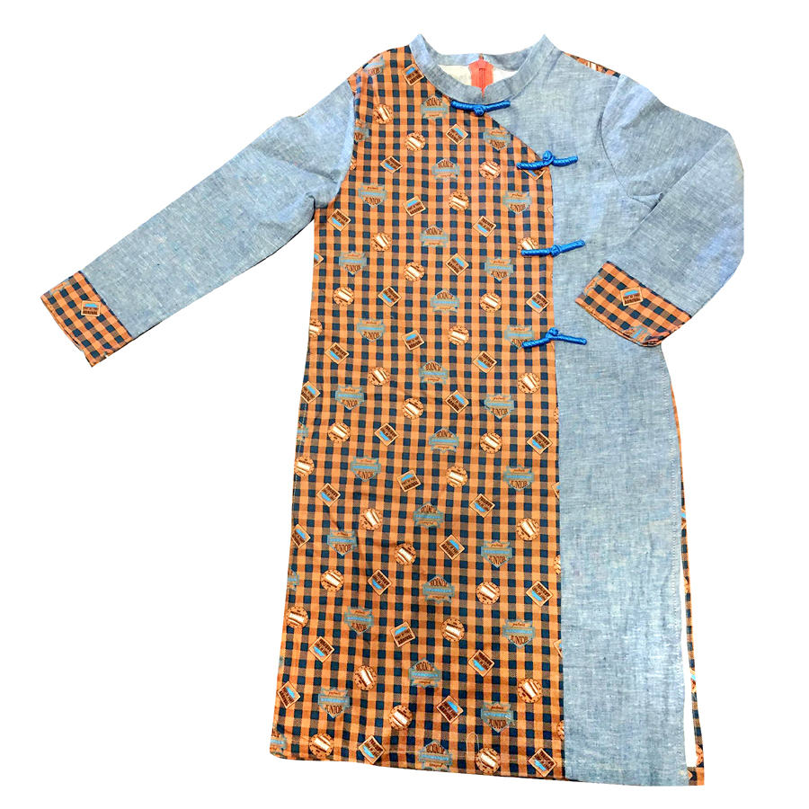 Áo dài cách tân trẻ em thương hiệu HaleeKidz, dành cho bé trai (vải Hàn Quốc) của Hồng Hạnh (mẫu số 6)