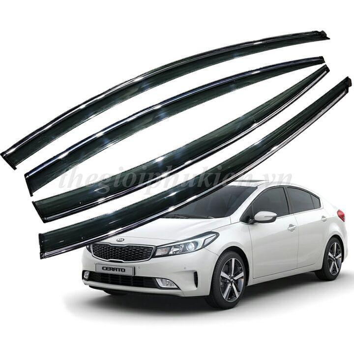 Bộ vè che mưa Kia Cerato 2016-2018 chỉ mạ Crom cao cấp