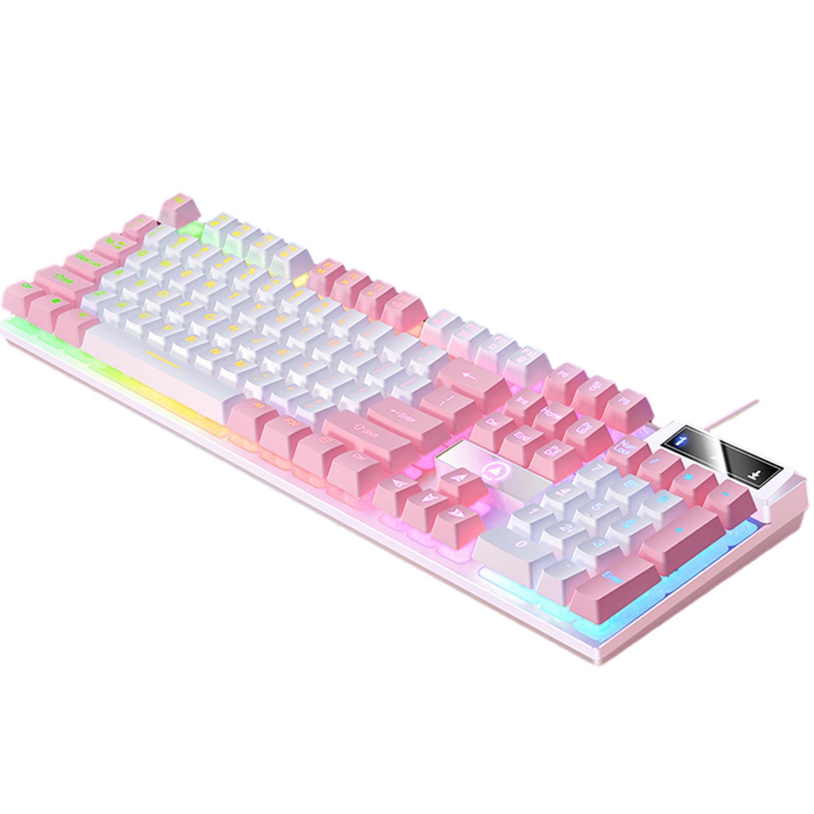 Mechanical Gaming Keyboard USB RGB Backlit for PC Game Office