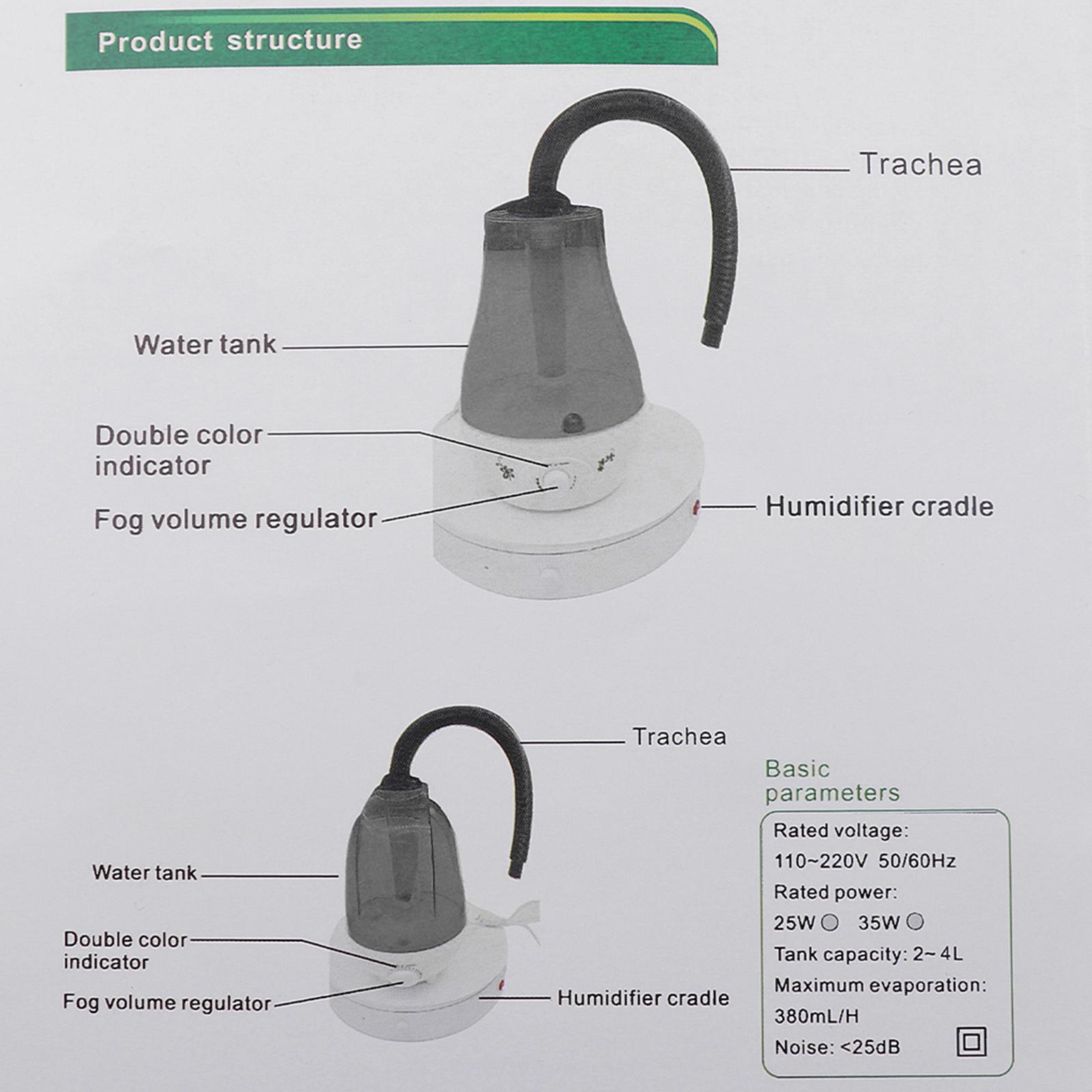 Reptile Terrariums Humidifier Fog Machine Mister 4L Vivarium/Reptiles/Amphibians