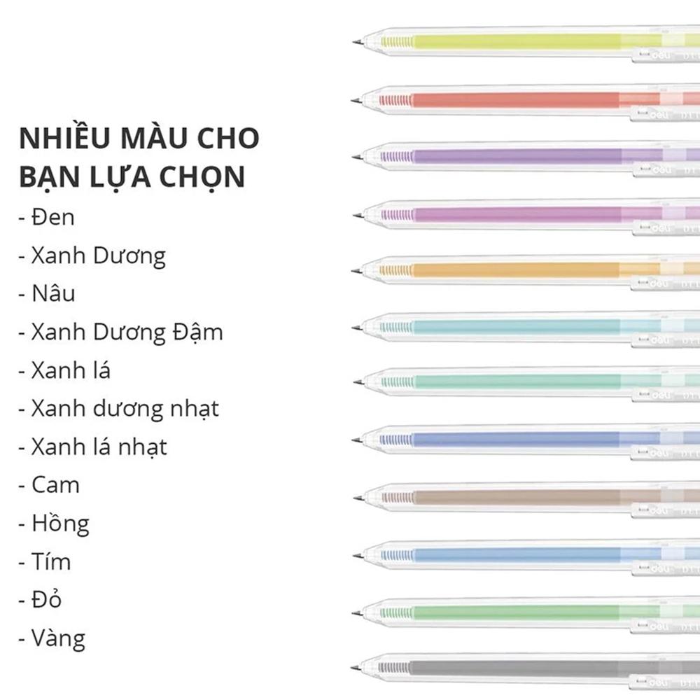 Bút Gel Delight 0.5 mm - Deli EG118-BR - Mực Nâu