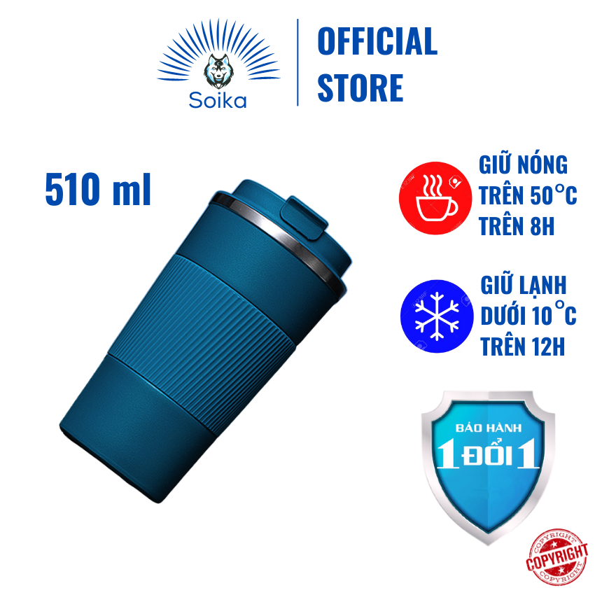 Cốc Cà Phê Giữ Nhiệt SOIKA 510ml SB06510 Inox 304 Nhiều Màu