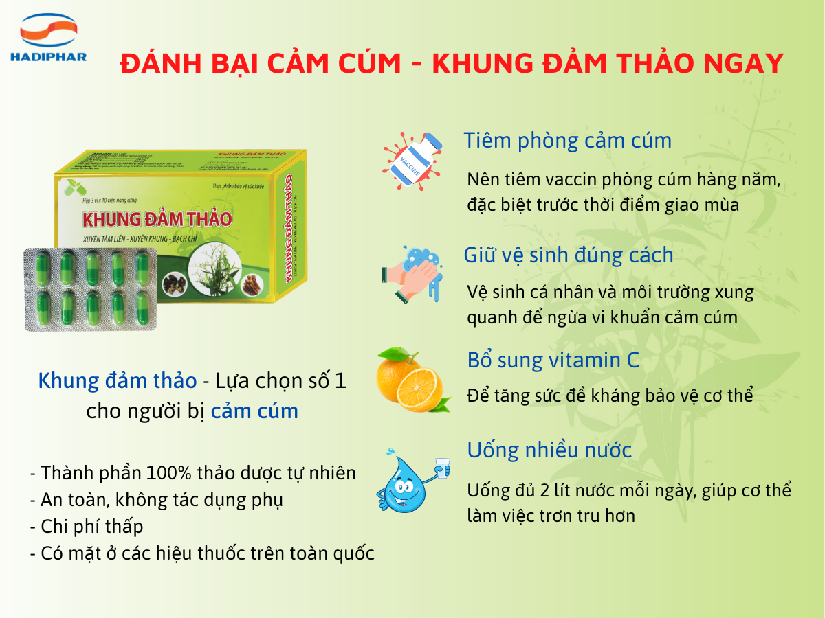 Viên uống KHUNG ĐẢM THẢO Hộp 30 viên - Xuyên tâm liên - Xuyên Khung - Bạch Chỉ - Hổ trợ giảm ho - Đau Rát họng - Giảm cảm cúm