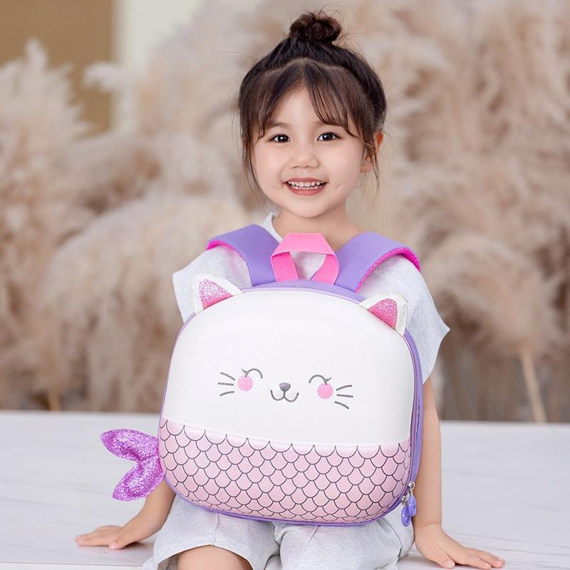 Ba Lô Cho Bé Mầm Non &amp; Mẫu Giáo 2-5 Tuổi Tiên Cá Mèo BLT34