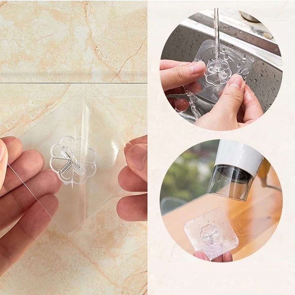 SET Móc Treo Trong Suốt Đa Năng Bằng Nhựa Nhỏ Gọn, Móc Dán Tường Siêu Chắc, Móc Treo Đồ Dùng Gia Đình. Taky Home 2213set