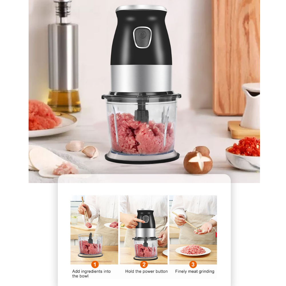Máy Xay Đa Năng Thực Phẩm Mishio MK258 1.8 Lít – Kèm 2 Cối Xay - Hàng chính hãng