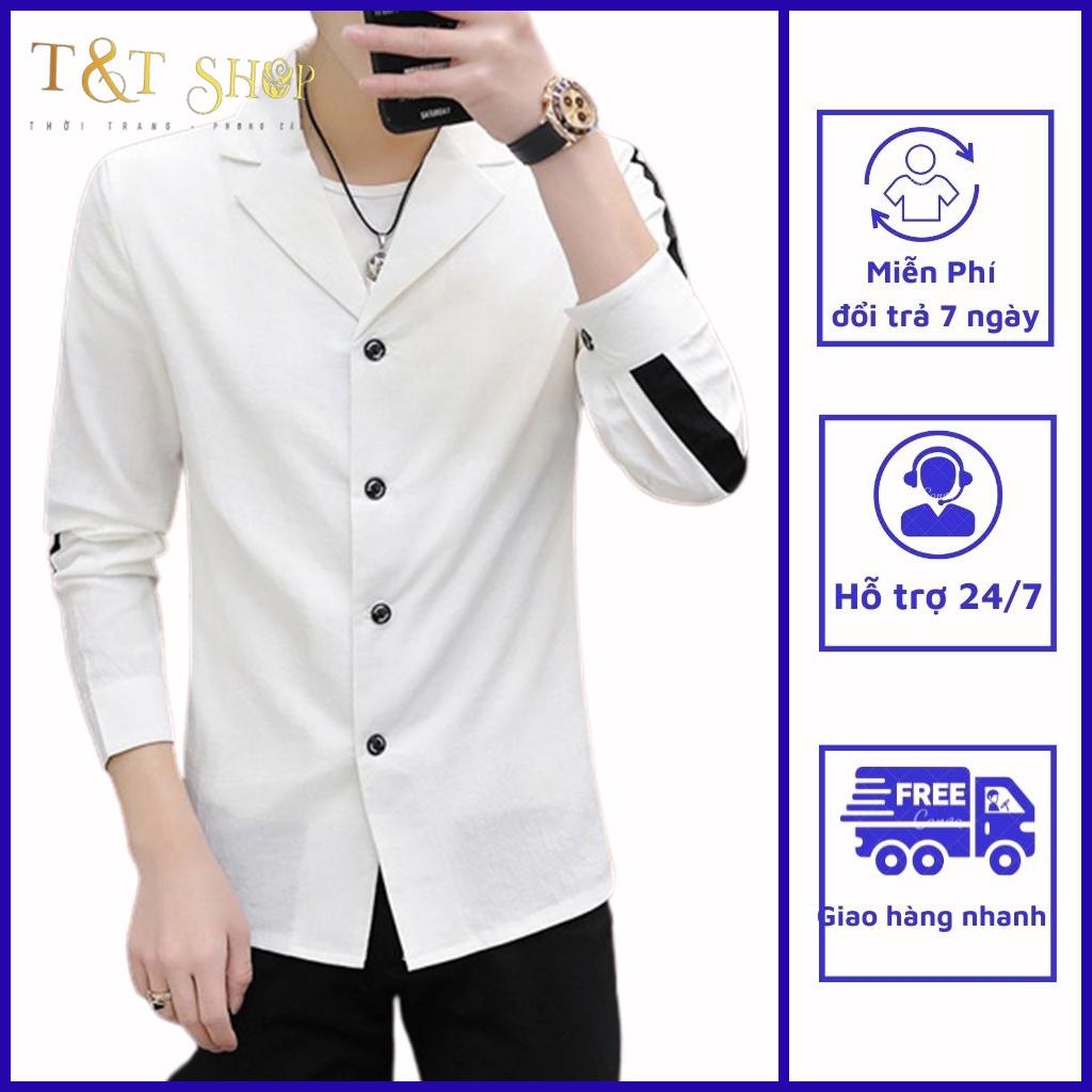 Áo sơ mi kiểu vest nam hàn quốc trẻ trung lịch lãm mã- T12