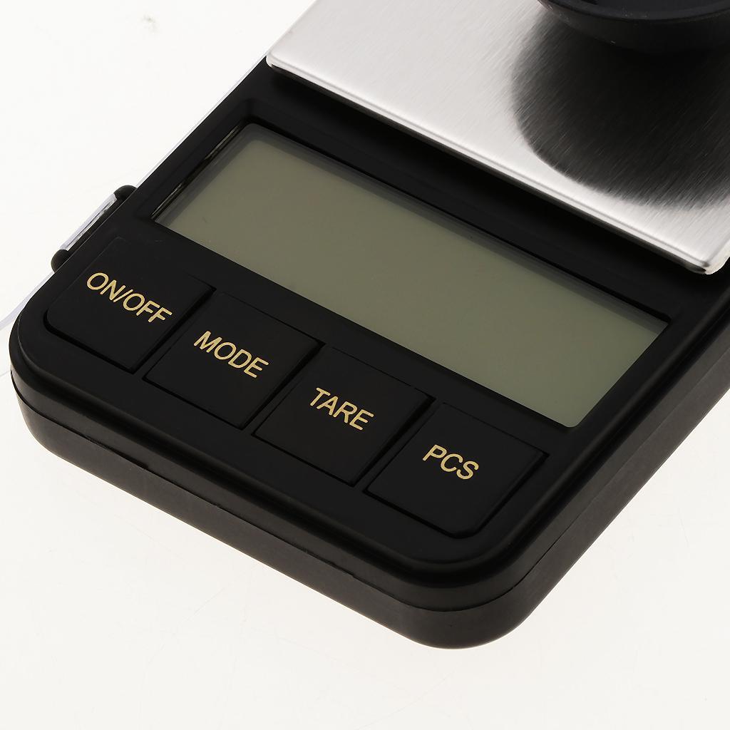 Mini Digital Pocket Scale Portable Jewelry Kitchen Scale Black 200g/0.01g