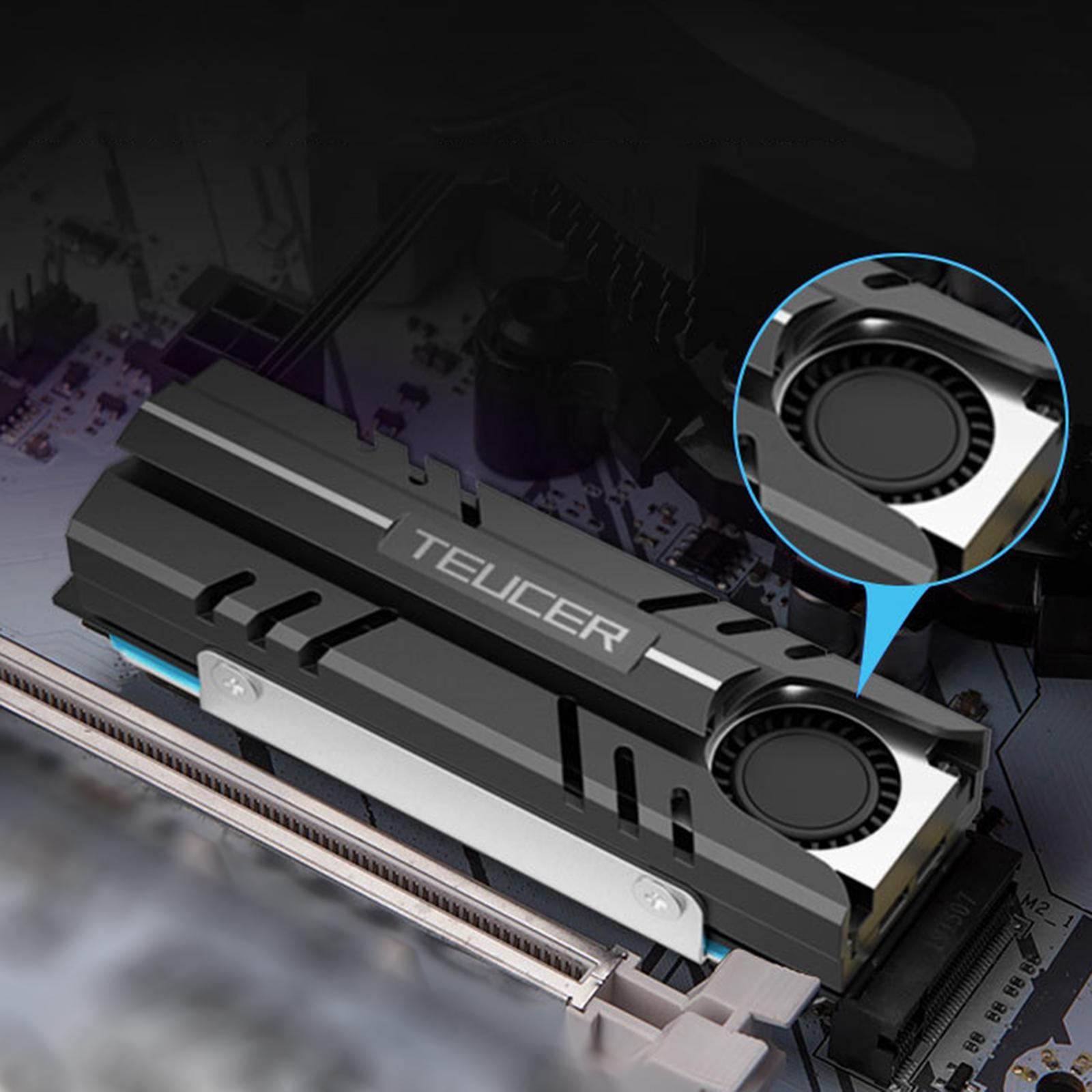 M.2 2280 SSD  3Pin Mini Turbofan Heat Sink for PS5 Computer PC