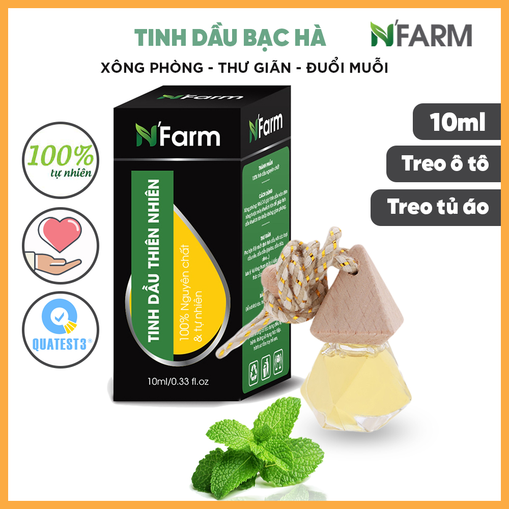 Tinh dầu bạc hà. Tinh dầu thiên nhiên nguyên chất N'Farm.