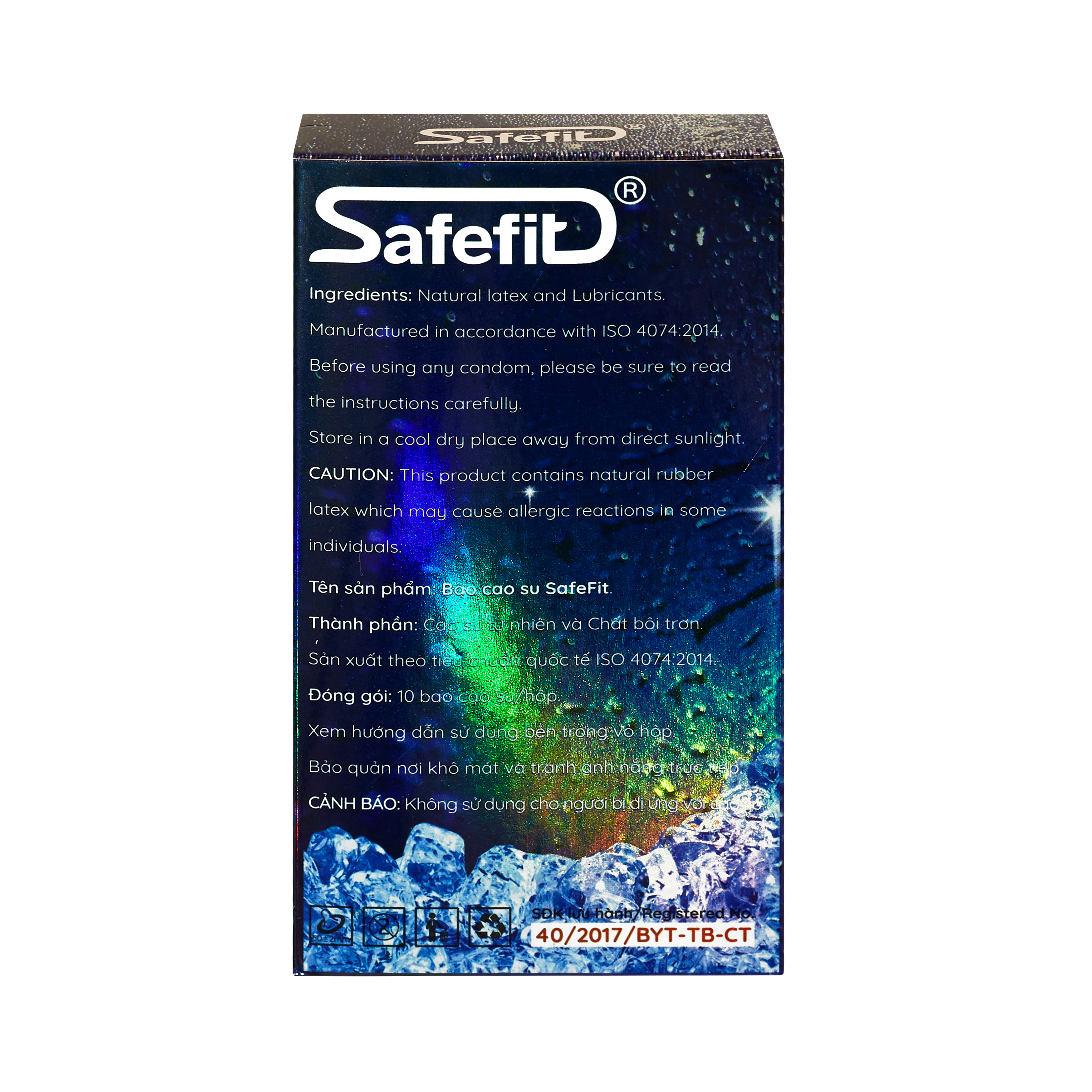 Bao cao su mỏng mát lạnh Safefit FreezerMax - hộp 12 cái