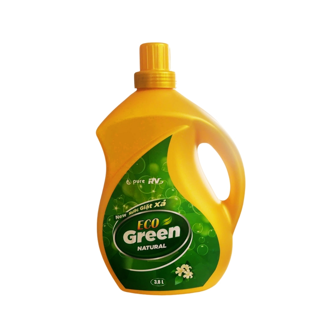 Nước Giặt Xả Sinh Học EcoGreen Natural - Đánh Bay Vết Bẩn Cứng Đầu, Lưu Hương Dài Lâu - 3.8L