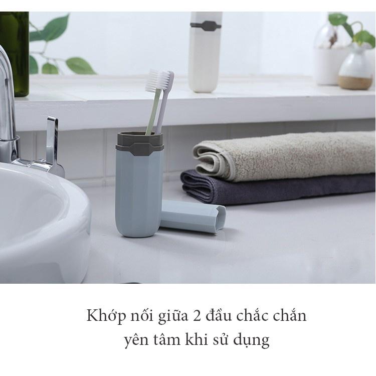 Hộp đựng bàn chải đánh răng lục giác bằng nhựa an toàn tiện dụng, màu sắc trẻ trung, năng động