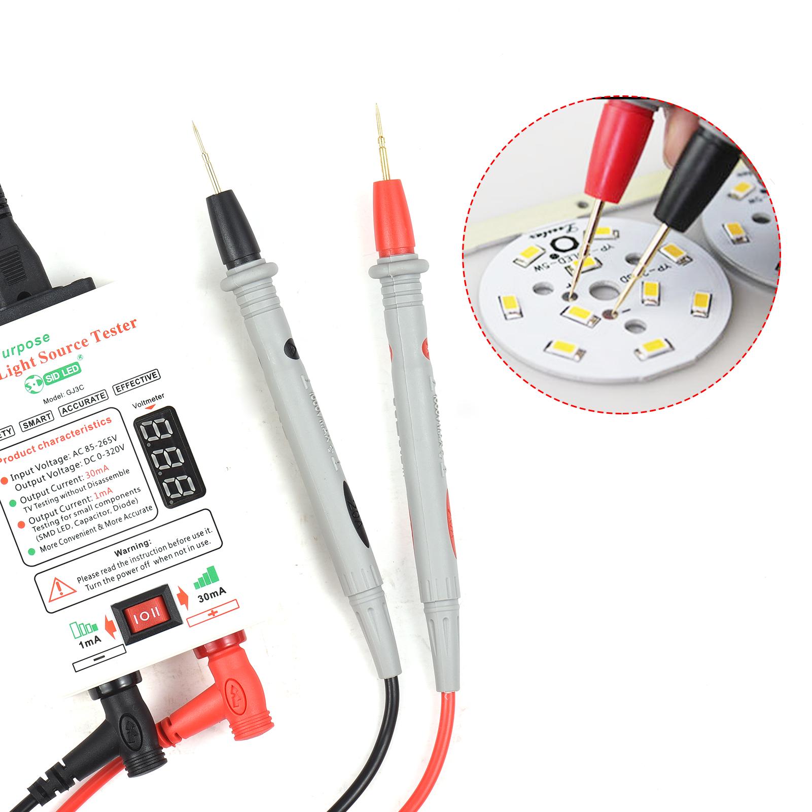 Voltage Test 1mA/30mA Convertible LED Backlight Tester Screen LED LCD TV Back Light Tester Meter Lamp Beads Light Board Test Strip Bead Diode Testing Repair Tool
