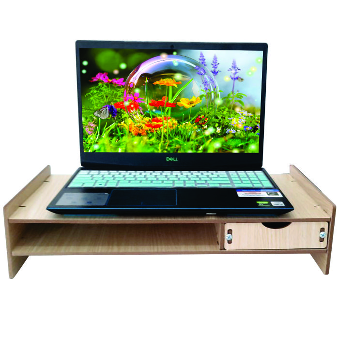 Kệ gỗ để màn hình máy tính KMT11/ Nâng màn hình lên đến 11.5cm/ giảm đau cổ/ giúp bàn làm việc gọn gàng