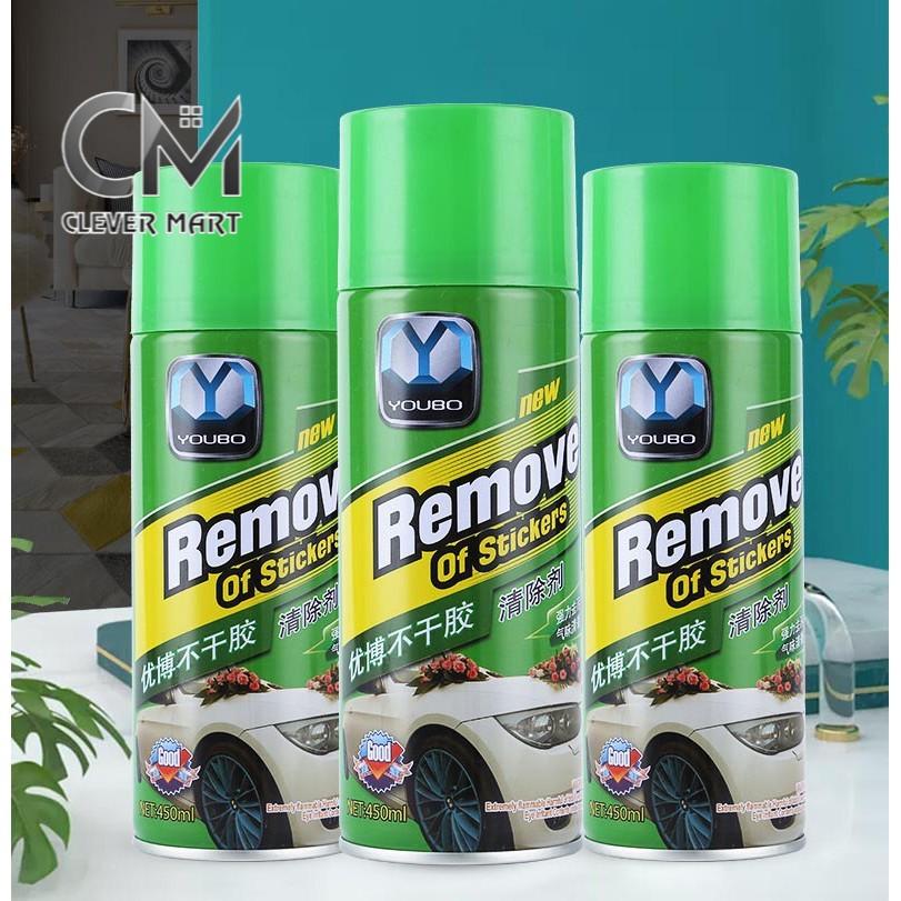 Chai Xịt Tẩy Keo Remove Of Stickers 450ml, tẩy vết băng dính, nhựa đường bám trên ô tô, tẩy đa năng đồ nội thất