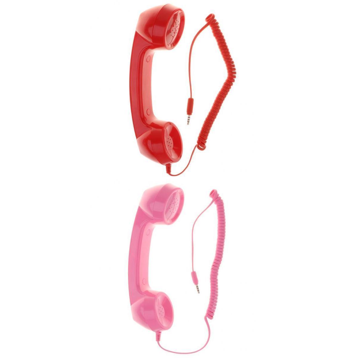 2x 3.5mm Mic  Telephone Handset Phone Classic Receiver