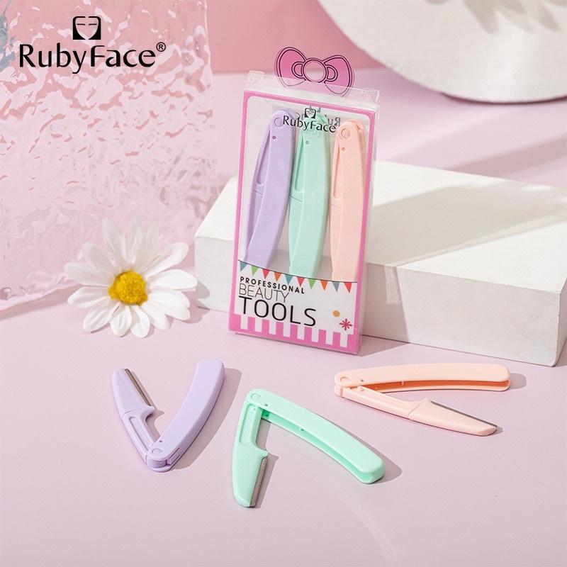 Bộ 3 Dao Cạo Lông Mày Chân Mày Cao Cấp RubyFace