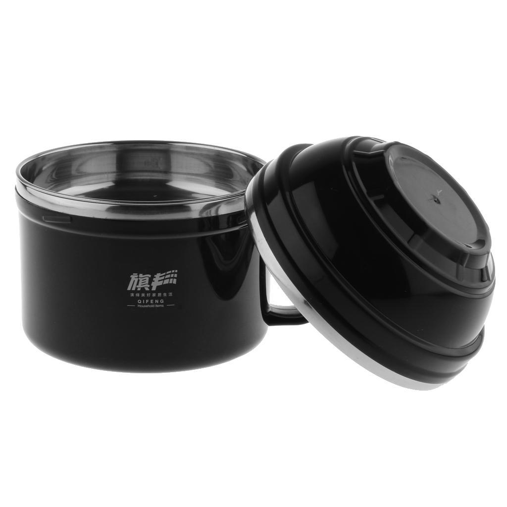 Set of 3 Stainless Steel Insulated Bento Lunch Box - 900ml Thermal Food