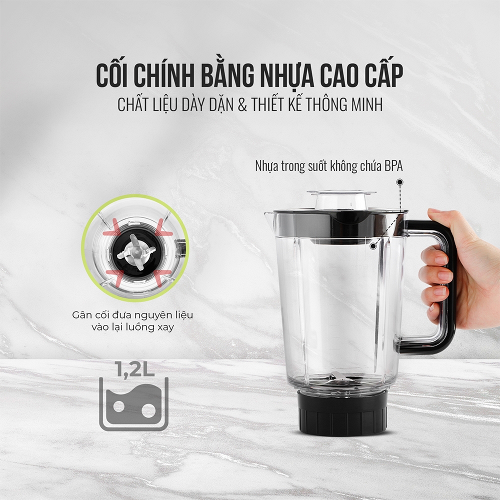 Máy Xay Sinh Tố Elmich BLE-1840OL  - Hàng Chính Hãng