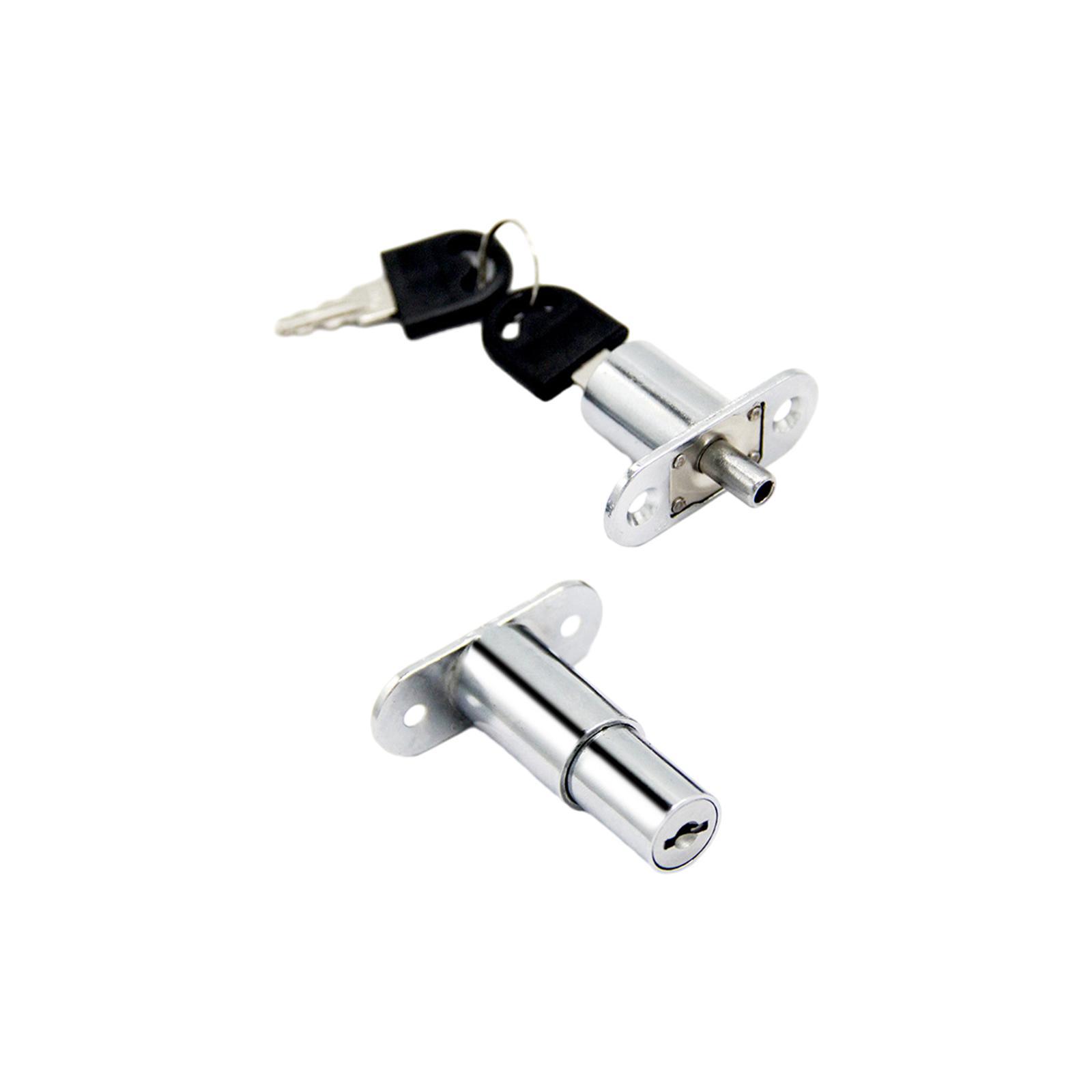 Sliding Door Window Lock Wardrobe Lock with Keys Gadget Upgraded Heavy Duty Display Cabinet Lock Counter Lock for Drawer Lock Refrigerator Lock