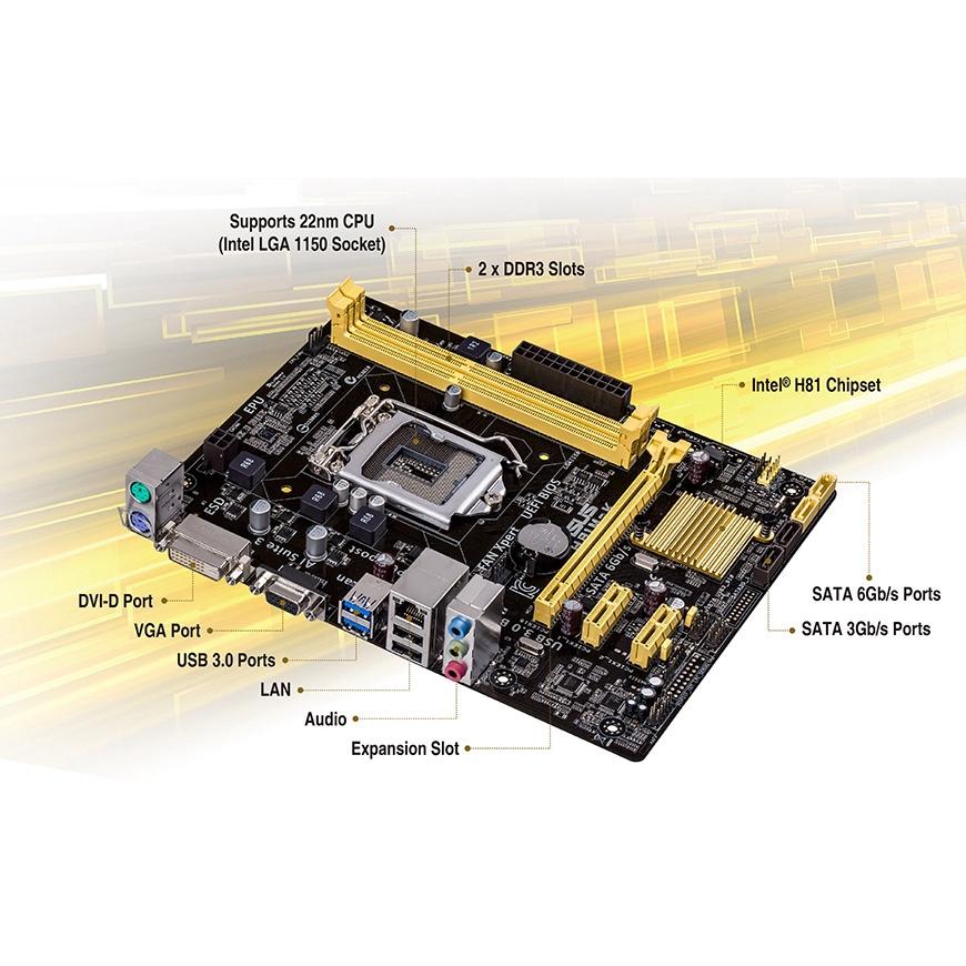 Mainboard Asus H81 - MK Socket 1150 ( BH 36 Tháng)