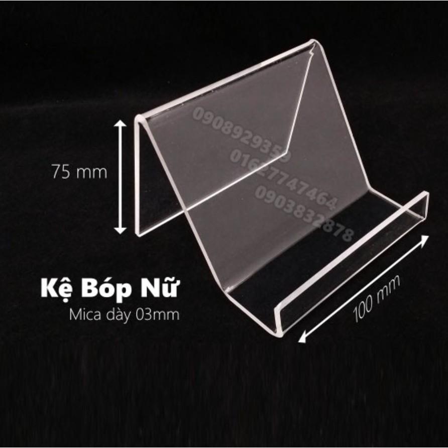 COMBO 10 Kệ Đế Mica Trưng Bày Bóp Ví Nữ