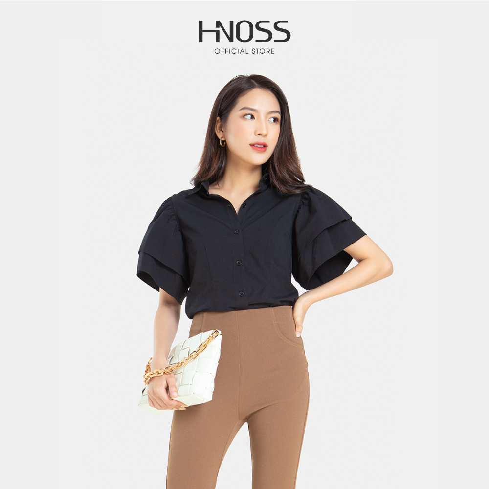 HNOSS Aó kiểu tay phồng 100%polyester AKI032