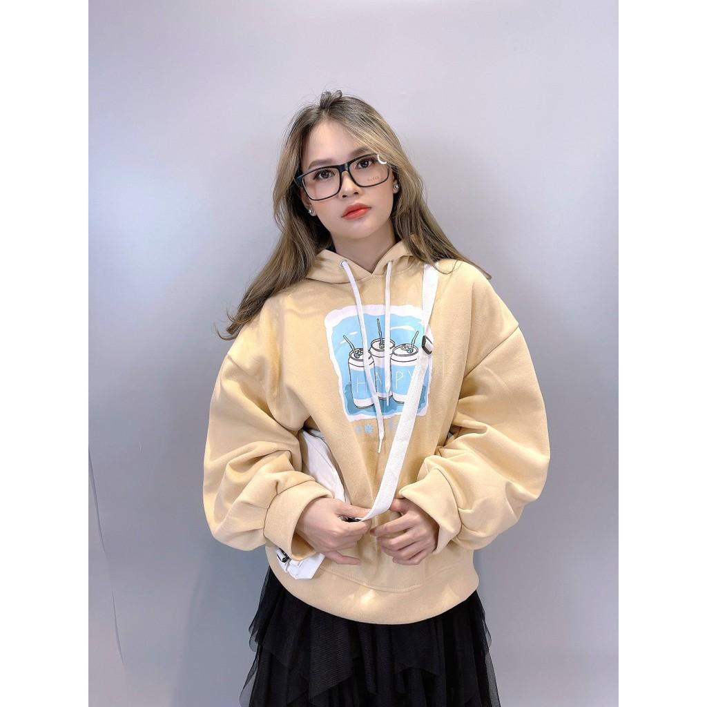 Áo Hoodie - Áo Khoác Nỉ Nam Nữ Unisex HAPPY 2 Màu Cực Hot - Kèm DEAL Sốc - LP.STORE