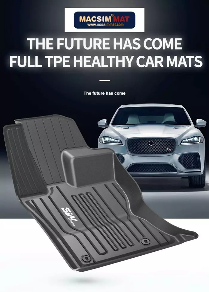 Thảm lót sàn xe ô tô Jaguar XFL 2013 đến nay chất liệu nhựa TPE đúc khuôn cao cấp nhãn hiệu Macsim 3W.,