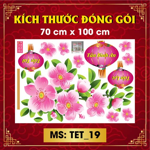 DECAL TRANG TRÍ TẾT 2021 COMBO SỐ 47